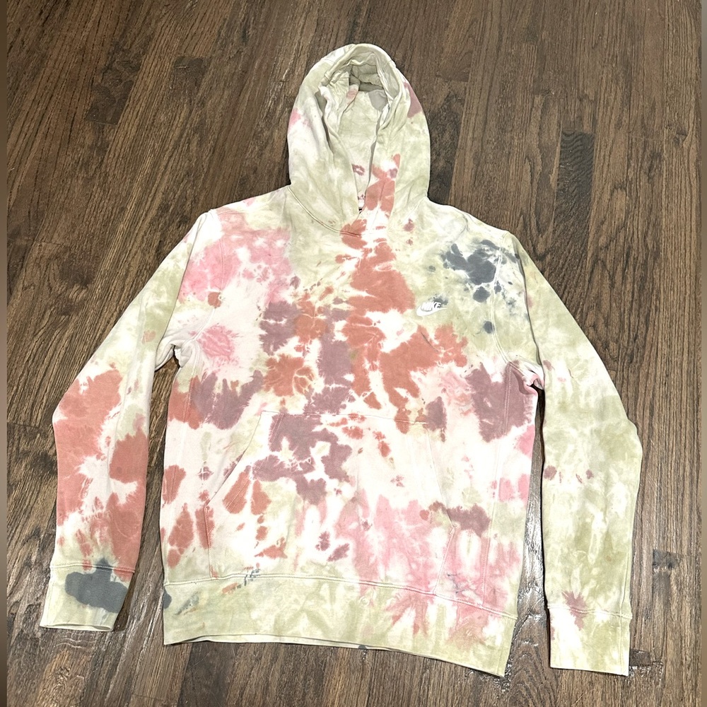 Nike spotted multicolored sweatshirt, Size S (base color green)